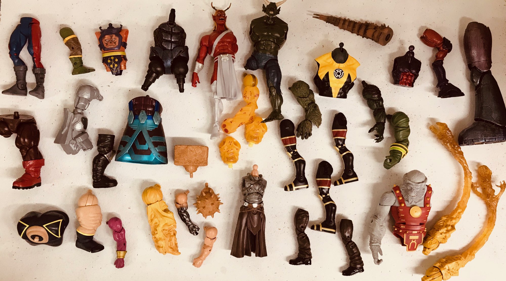 action figure pieces